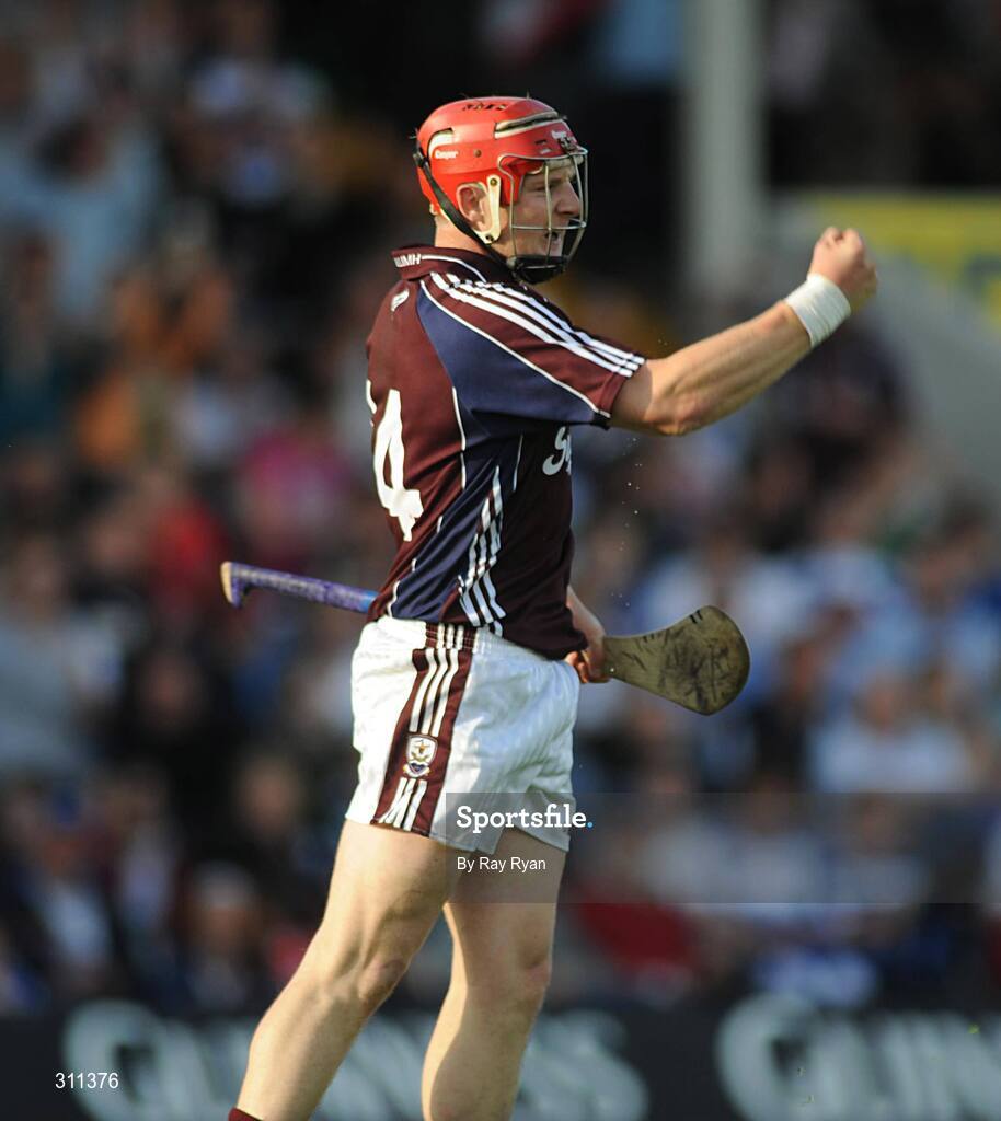 19 July 2008; Joe Canning, Galway, celebrates after scoring a goal against Cork. GAA Hurling All-Ireland Senior Championship Qualifier - Round 4, Cork v Galway, Thurles, Co. Tipperary. Picture credit: Ray Ryan / SPORTSFILE