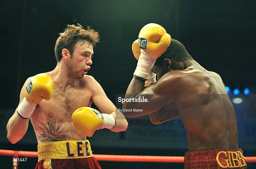 19 July 2008; Andy Lee, left, in action against Willie Gibbs. International Middleweight contest. University Sports Arena, Limerick. Picture credit: David Maher / SPORTSFILE