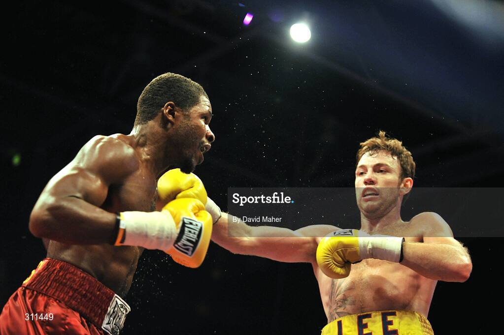 19 July 2008; Andy Lee, right, in action against Willie Gibbs. International Middleweight contest. University Sports Arena, Limerick. Picture credit: David Maher / SPORTSFILE