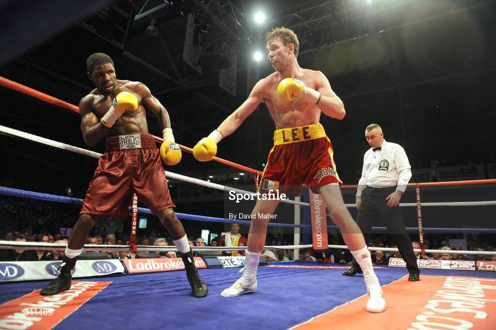 19 July 2008; Andy Lee, right, in action against Willie Gibbs. International Middleweight contest, University Sports Arena, Limerick. Picture credit: David Maher / SPORTSFILE