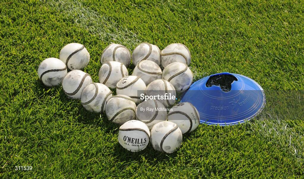 19 July 2008; Training sliothars on the pitch before the game. GAA Hurling All-Ireland Senior Championship Qualifier - Round 4, Offaly v Waterford, Thurles, Co. Tipperary. Picture credit: Ray McManus / SPORTSFILE