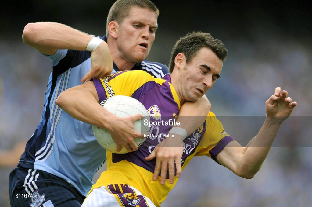 20 July 2008; Adrian Morrissey, Wexford, in action against Conal Keaney, Dublin. GAA Football Leinster Senior Championship Final, Dublin v Wexford, Croke Park, Dublin. Picture credit: David Maher / SPORTSFILE