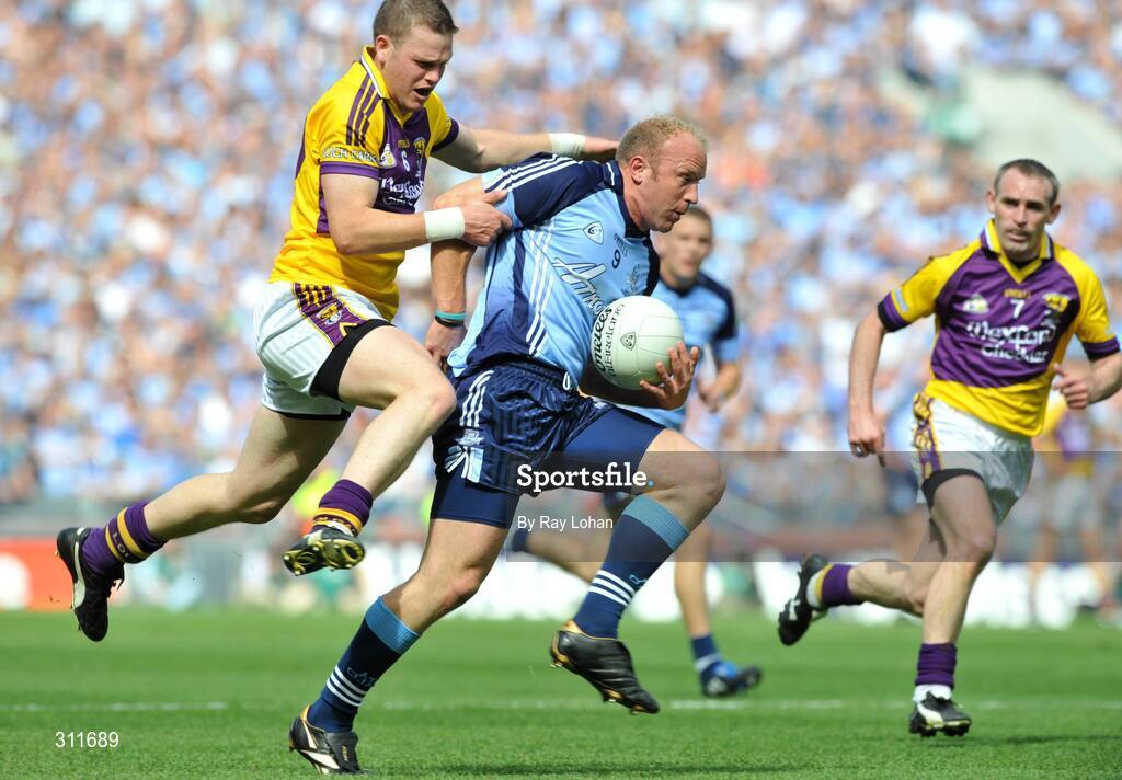 20 July 2008; Shane Ryan, Dublin, in action against David Murphy, Wexford. GAA Football Leinster Senior Championship Final, Dublin v Wexford, Croke Park, Dublin. Picture credit: Ray Lohan / SPORTSFILE *** Local Caption ***
