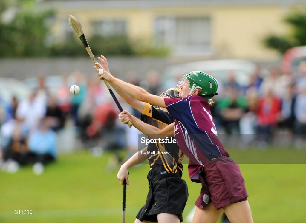 20 July 2008; Ailbhe Kelly, Galway, in action against Marie Dargan, Kilkenny. Gala All-Ireland Senior Camogie Championship, Kilkenny v Galway, Ryall Park, Kilmanagh, Co. Kilkenny. Picture credit: Matt Browne / SPORTSFILE