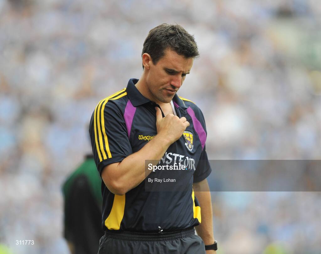 20 July 2008; Wexford Manager Jason Ryan at the closing stages of the game. GAA Football Leinster Senior Championship Final, Dublin v Wexford, Croke Park, Dublin. Picture credit: Ray Lohan / SPORTSFILE *** Local Caption ***