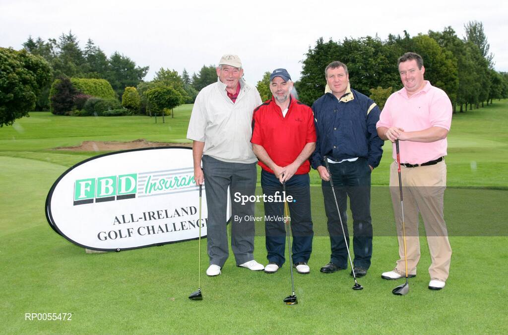 18 July 2008; The Donaghmoyne GFC team, Monaghan, during the FBD GAA Golf Challenge, Ulster Final. Current GAA stars and all-time legends were on hand to tee off the competition, which is now in its ninth year and allows GAA clubs from across Ireland and abroad to compete for an All-Ireland title on a completely level par, without restrictions. Killymoon Golf Club, Cookstown, Co. Tyrone. Picture credit: Oliver McVeigh / SPORTSFILE