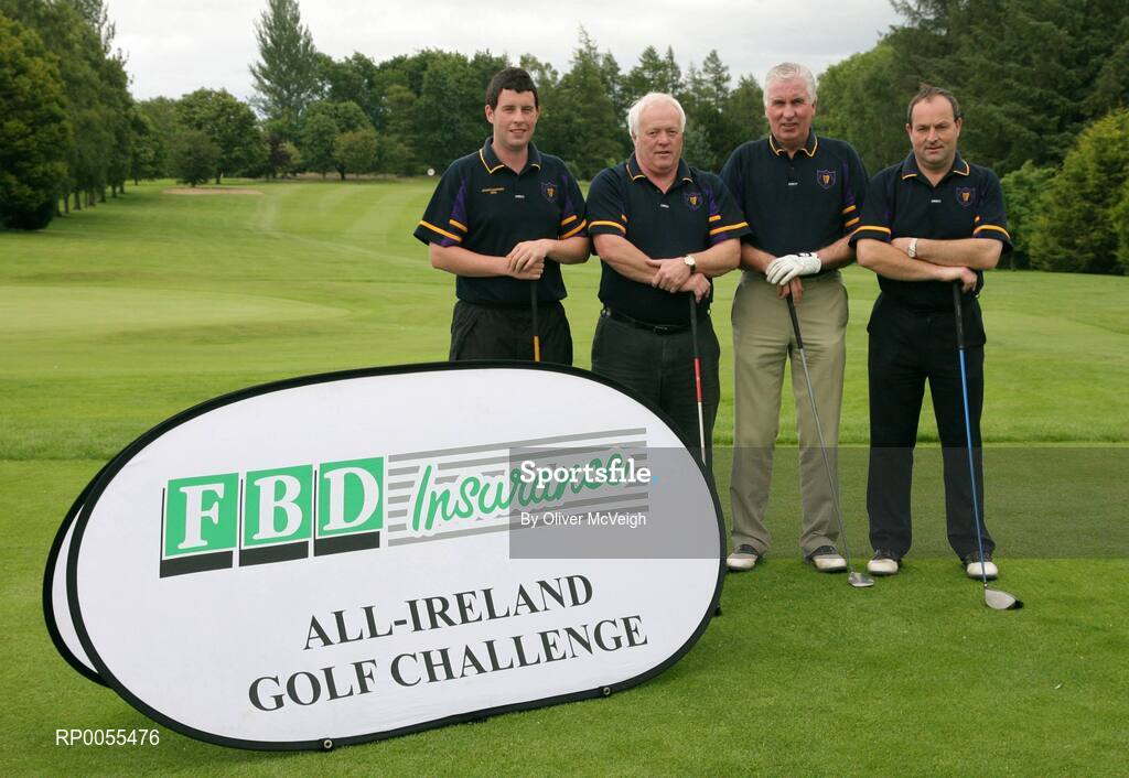 18 July 2008; The Derrygonnelly GFC team, Fermanagh, during the FBD GAA Golf Challenge, Ulster Final. Current GAA stars and all-time legends were on hand to tee off the competition, which is now in its ninth year and allows GAA clubs from across Ireland and abroad to compete for an All-Ireland title on a completely level par, without restrictions. Killymoon Golf Club, Cookstown, Co. Tyrone. Picture credit: Oliver McVeigh / SPORTSFILE