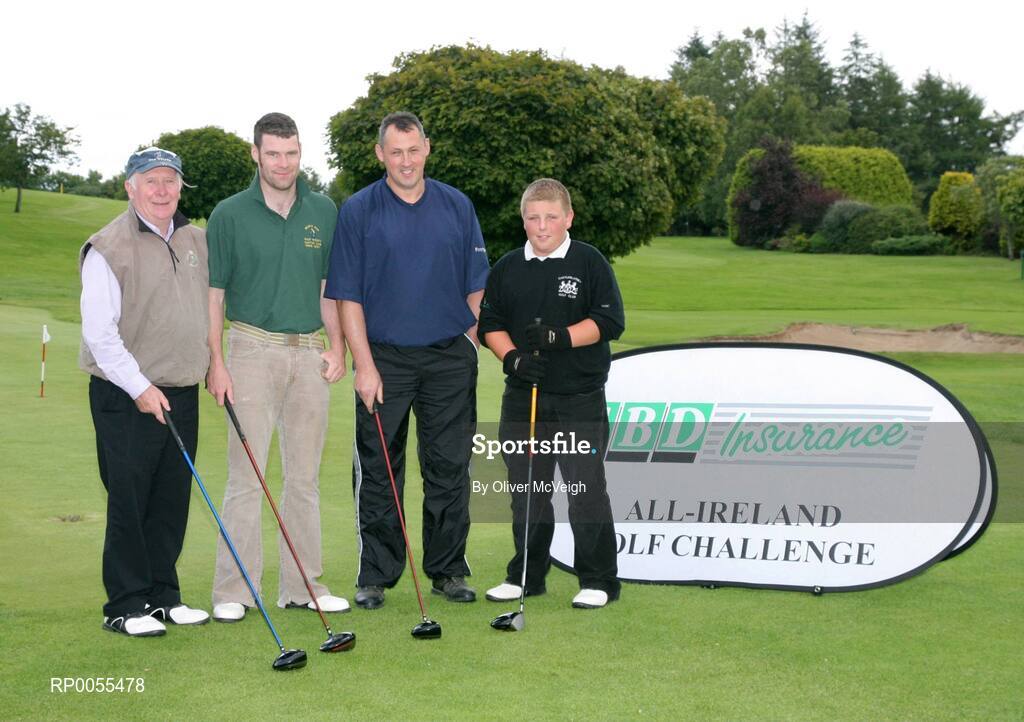 18 July 2008; The Doohamlet GFC team, Monaghan, during the FBD GAA Golf Challenge, Ulster Final. Current GAA stars and all-time legends were on hand to tee off the competition, which is now in its ninth year and allows GAA clubs from across Ireland and abroad to compete for an All-Ireland title on a completely level par, without restrictions. Killymoon Golf Club, Cookstown, Co. Tyrone. Picture credit: Oliver McVeigh / SPORTSFILE