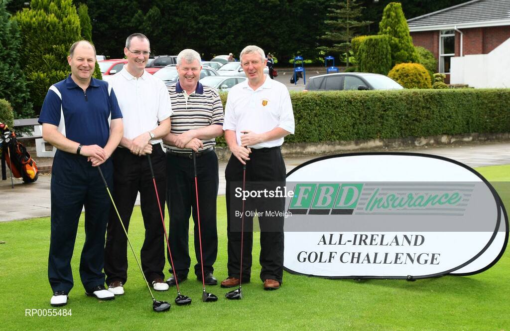 18 July 2008; The Errigal Ciaran GFC team, Tyrone,  during the FBD GAA Golf Challenge, Ulster Final. Current GAA stars and all-time legends were on hand to tee off the competition, which is now in its ninth year and allows GAA clubs from across Ireland and abroad to compete for an All-Ireland title on a completely level par, without restrictions. Killymoon Golf Club, Cookstown, Co. Tyrone. Picture credit: Oliver McVeigh / SPORTSFILE