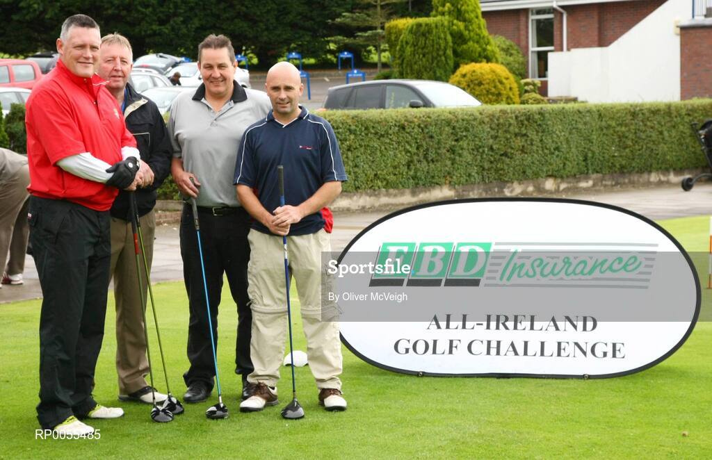 18 July 2008; The Scotstown GFC team, Monaghan, during the FBD GAA Golf Challenge, Ulster Final. Current GAA stars and all-time legends were on hand to tee off the competition, which is now in its ninth year and allows GAA clubs from across Ireland and abroad to compete for an All-Ireland title on a completely level par, without restrictions. Killymoon Golf Club, Cookstown, Co. Tyrone. Picture credit: Oliver McVeigh / SPORTSFILE