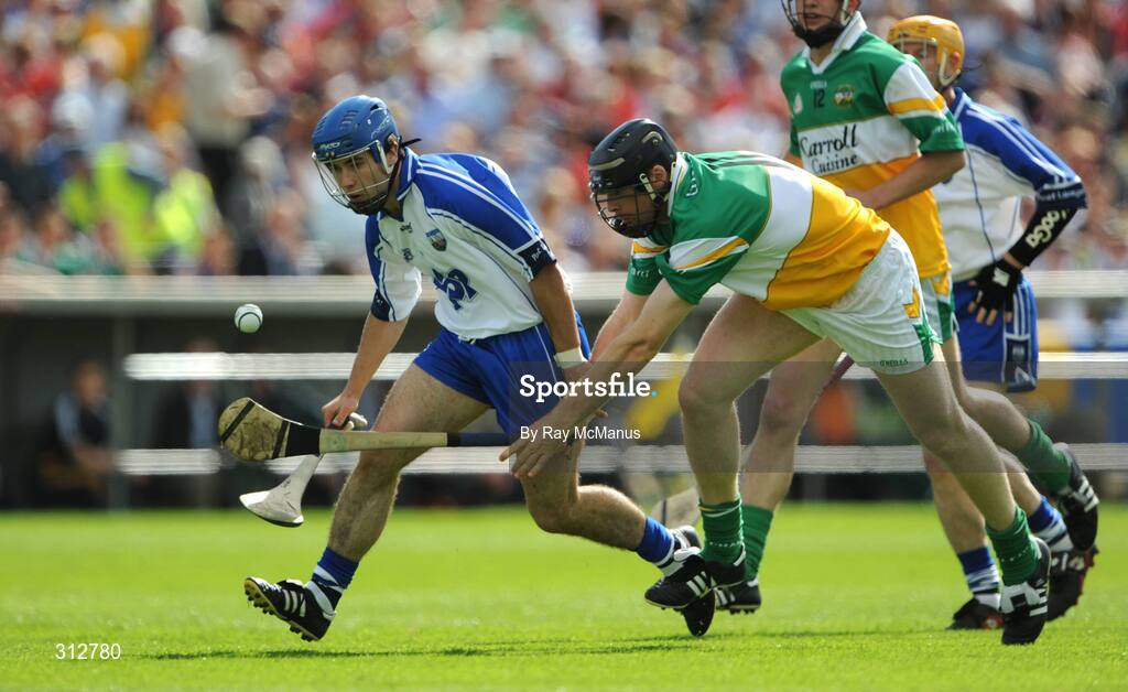 19 July 2008; Jamie Nagle, Waterford, in action against Joe Brady, Offaly. GAA Hurling All-Ireland Senior Championship Qualifier - Round 4, Offaly v Waterford, Thurles, Co. Tipperary. Picture credit: Ray McManus / SPORTSFILE