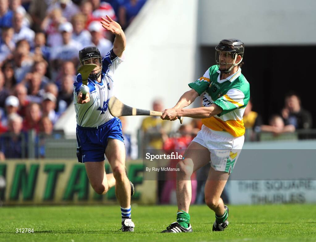 19 July 2008; Rory Hanniffy, Offaly, in action against Jack Kennedy, Waterford. GAA Hurling All-Ireland Senior Championship Qualifier - Round 4, Offaly v Waterford, Thurles, Co. Tipperary. Picture credit: Ray McManus / SPORTSFILE