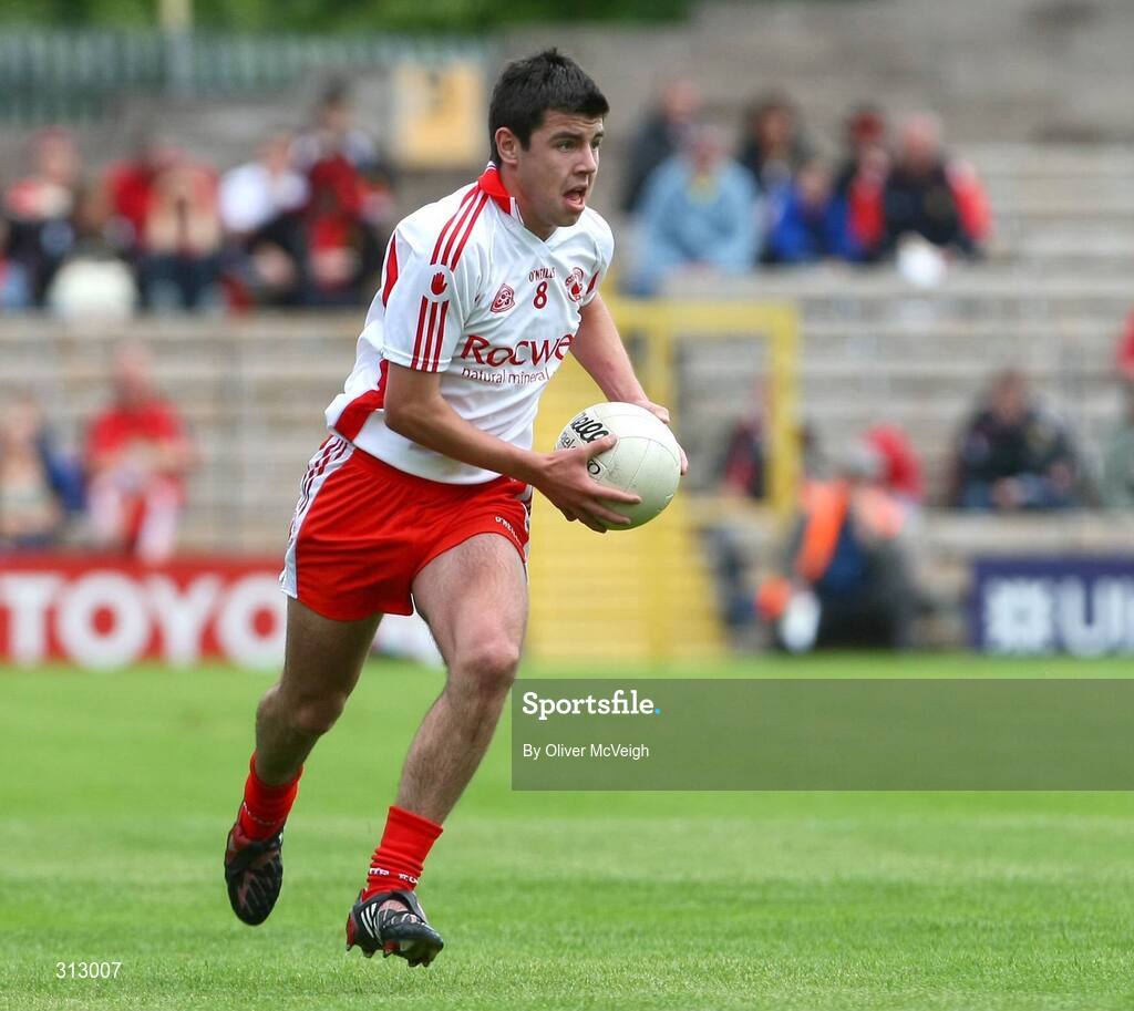 29 June 2008; Ciaran Girvan, Tyrone. ESB Ulster Minor Football Championship semi-final, Cavan v Tyrone, St Tighearnach's Park, Clones, Co. Monaghan. Picture credit: Oliver McVeigh / SPORTSFILE