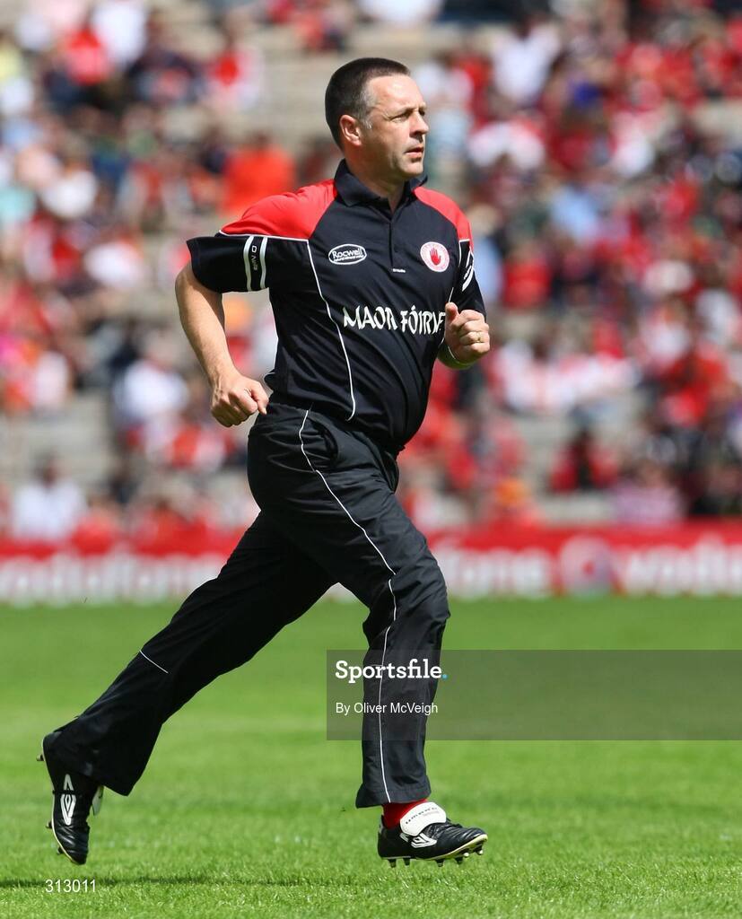 29 June 2008; Tyrone assistant manager Cathal McAnenly. ESB Ulster Minor Football Championship semi-final, Cavan v Tyrone, St Tighearnach's Park, Clones, Co. Monaghan. Picture credit: Oliver McVeigh / SPORTSFILE