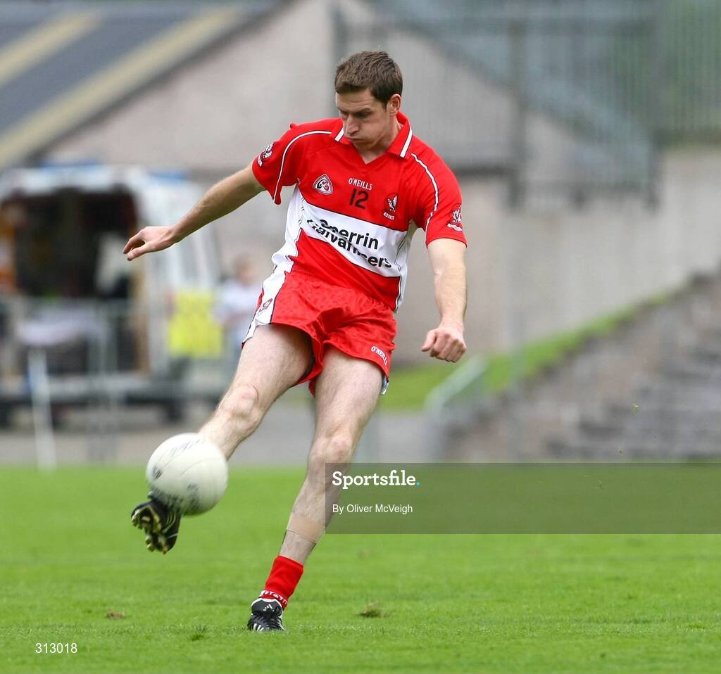 19 July 2008; Enda Muldoon, Derry. GAA Football All-Ireland Senior Championship Qualifier - Round 1, Monaghan v Derry. Clones, Co. Monaghan. Picture credit: Oliver McVeigh / SPORTSFILE