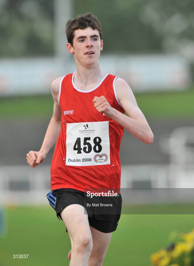 25 July 2008; Cathal O'Connor, from Limerick, on his way to winning the boys 1500m. Morton Memorial Games, Morton Stadium, Santry, Co. Dublin Picture credit: Matt Browne / SPORTSFILE