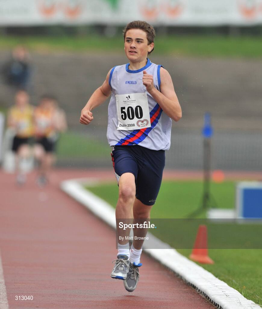 25 July 2008; Stephen Gibney, from Dublin, on his way to winning the Boys 800m. Morton Memorial Games, Morton Stadium, Santry, Co. Dublin Picture credit: Matt Browne / SPORTSFILE