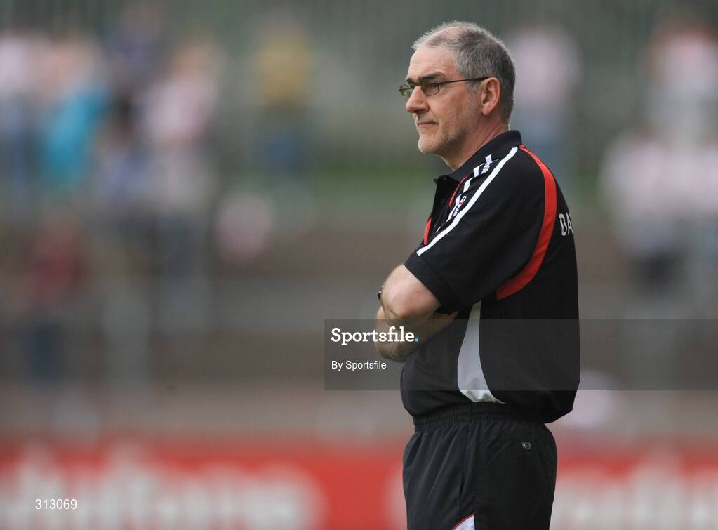26 July 2008; Tyrone manager Mickey Harte during the game. GAA Football All-Ireland Senior Championship Qualifier - Round 2, Tyrone v Westmeath, Healy Park, Omagh, Co. Tyrone. Photo by Sportsfile
