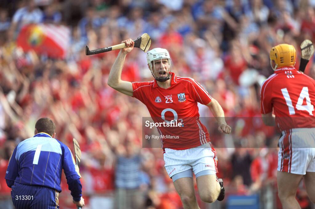 27 July 2008; Cork's Timmy McCarthy celebrates his goal. GAA Hurling All-Ireland Senior Championship Quarter-Final, Clare v Cork, Semple Stadium, Thurles, Co. Tipperary. Picture credit: Ray McManus / SPORTSFILE