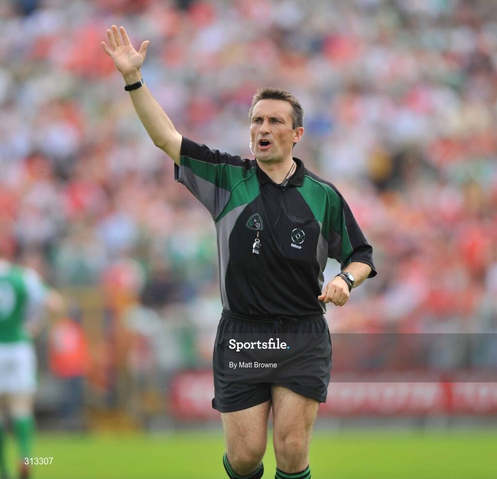 27 July 2008; Referee Maurice Deegan. GAA Football Ulster Senior Championship Final, Armagh v Fermanagh, St Tighearnach's Park, Clones, Co. Monaghan. Picture credit: Matt Browne / SPORTSFILE