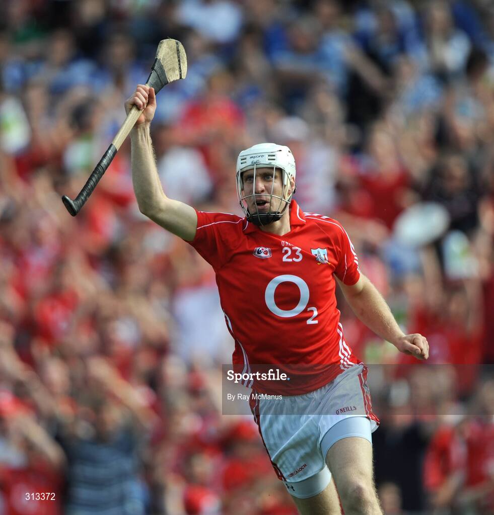 27 July 2008; Timmy McCarthy celebrates scoring Cork's first goal.  GAA Hurling All-Ireland Senior Championship Quarter-Final, Clare v Cork, Semple Stadium, Thurles, Co. Tipperary. Picture credit: Ray McManus / SPORTSFILE