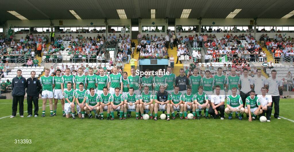 27 July 2008; The Fermanagh squad. GAA Football Ulster Senior Championship Final replay, Armagh v Fermanagh, St Tighearnach's Park, Clones, Co. Monaghan. Picture credit: Oliver McVeigh / SPORTSFILE *** Local Caption *** S0807107 Armagh v Fermanagh OMcV