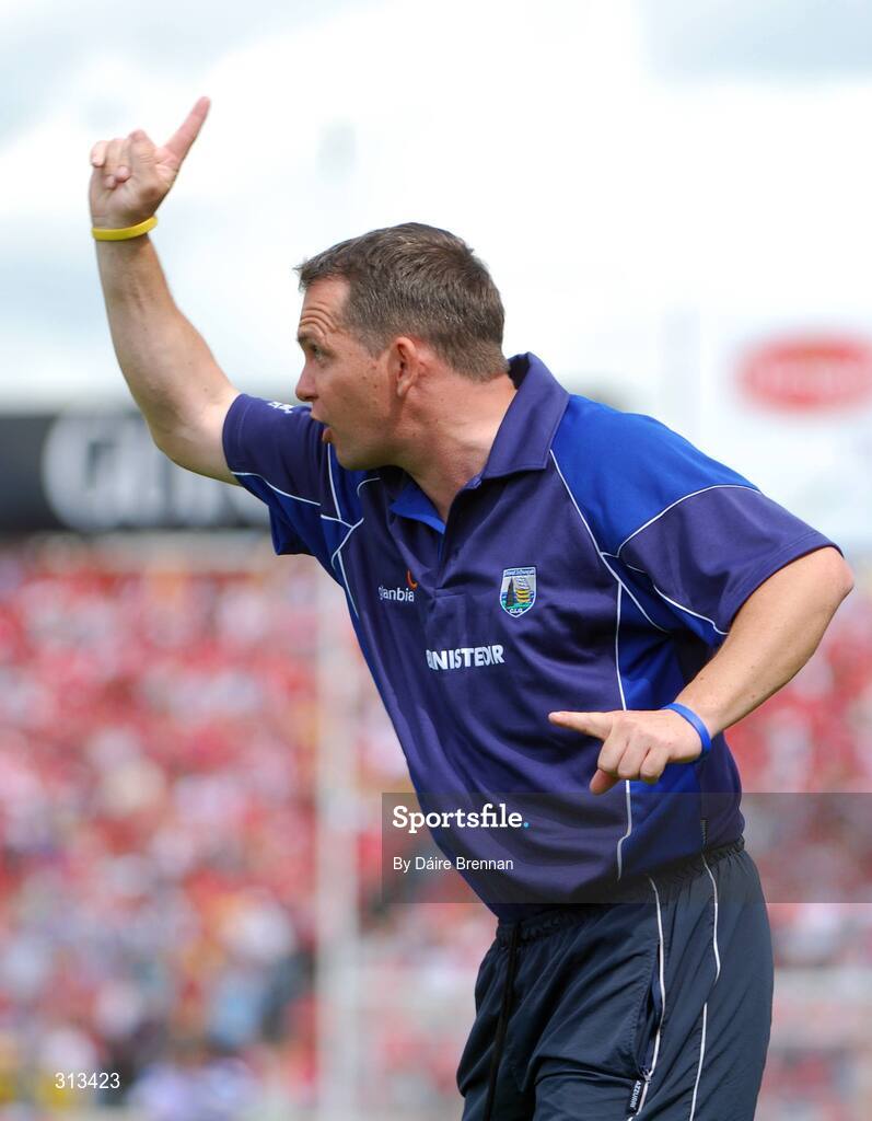 27 July 2008; Waterford manager Davy Fitzgerald issues instructions during the game. GAA Hurling All-Ireland Senior Championship Quarter-Final, Wexford v Waterford, Semple Stadium, Thurles, Co. Tipperary. Picture credit: Dáire Brennan / SPORTSFILE