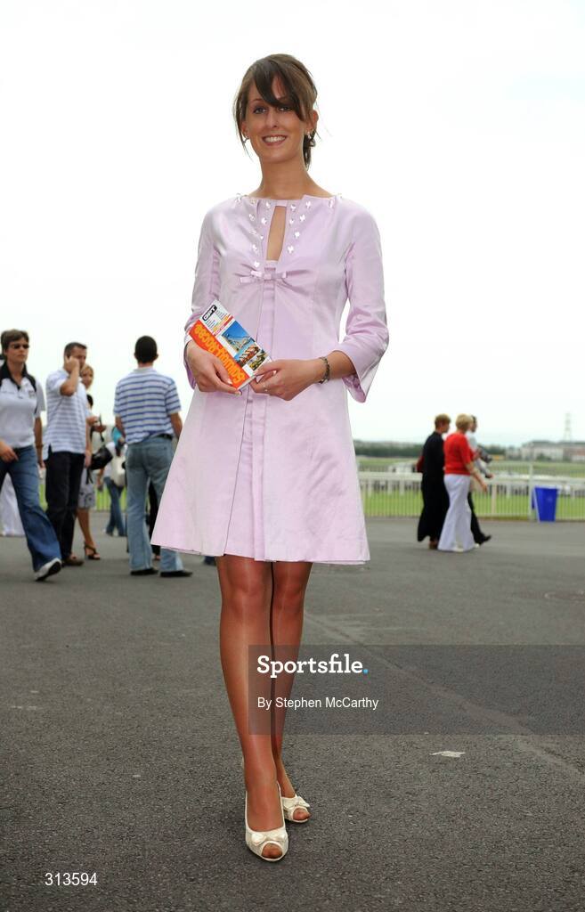 28 July 2008; Marie Mellett, from Swinford, Co. Mayo, at the opening day of the Galway Racing Festival. Galway Racing Fesitval, Ballybrit, Galway. Picture credit: Stephen McCarthy / SPORTSFILE