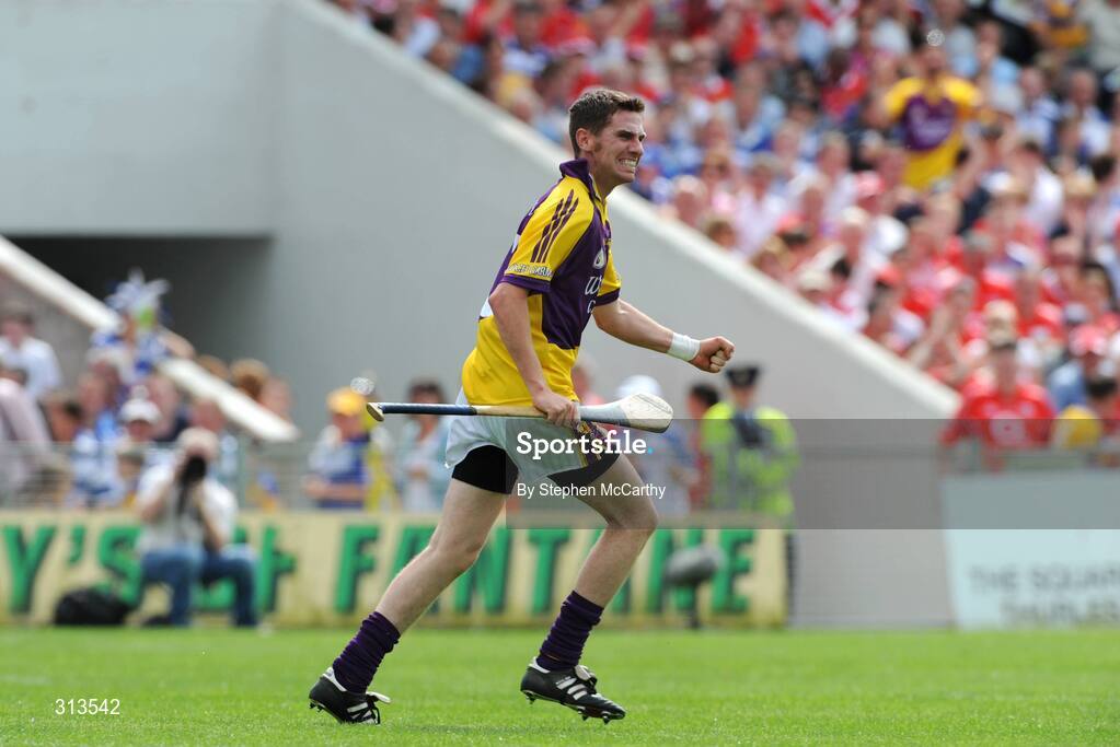 27 July 2008; Stephen Doyle, Wexford, celebrates after scoring his goal. GAA Hurling All-Ireland Senior Championship Quarter-Final, Wexford v Waterford, Semple Stadium, Thurles, Co. Tipperary. Picture credit: Stephen McCarthy / SPORTSFILE
