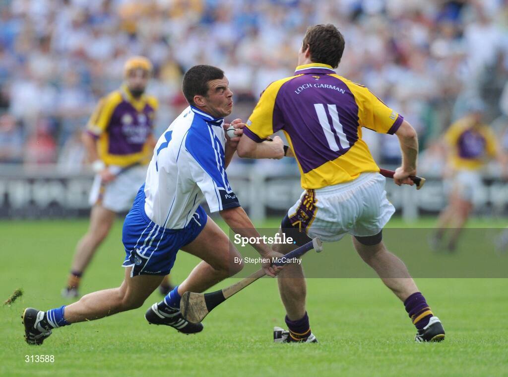 27 July 2008; Bryan Phelan, Waterford, in action against Willie Doran, Wexford. GAA Hurling All-Ireland Senior Championship Quarter-Final, Wexford v Waterford, Semple Stadium, Thurles, Co. Tipperary. Picture credit: Stephen McCarthy / SPORTSFILE