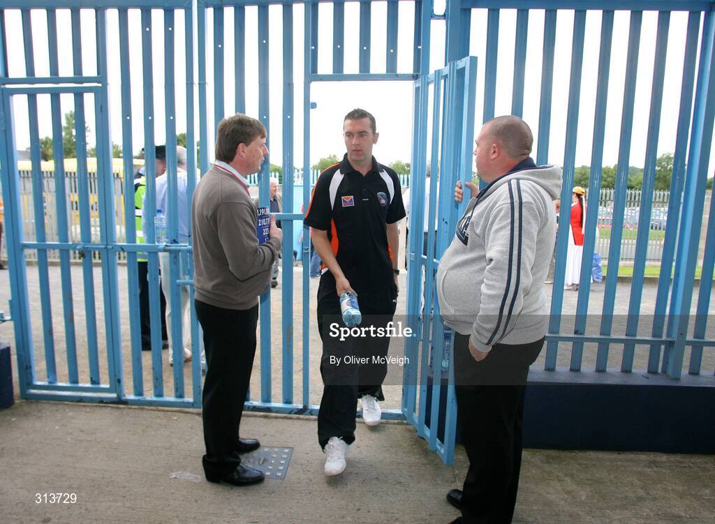 27 July 2008; Armagh's Oisin McConville arrives at the ground. GAA Football Ulster Senior Championship Final replay, Armagh v Fermanagh, St Tighearnach's Park, Clones, Co. Monaghan. Picture credit: Oliver McVeigh / SPORTSFILE *** Local Caption *** S0807107 Armagh v Fermanagh OMcV