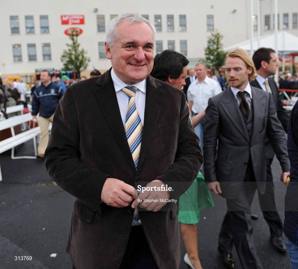 29 July 2008; Bertie Ahern T.D., during the second day of the Galway Racing Festival. Galway Racing Fesitval - Tuesday, Ballybrit, Galway. Picture credit: Stephen McCarthy / SPORTSFILE