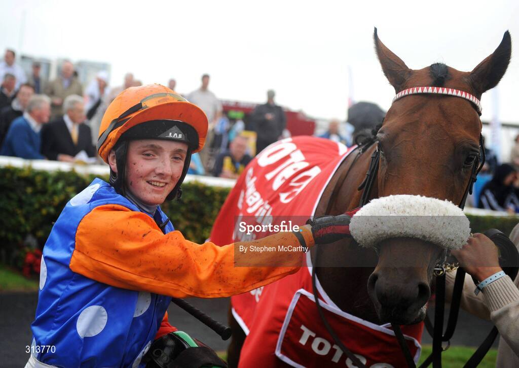 29 July 2008; Chris Hayes with his horse Celtic Done after winning the Tote Galway Mile European Breeders Fund Handicap. Galway Racing Festival - Tuesday, Ballybrit, Galway. Picture credit: Stephen McCarthy / SPORTSFILE