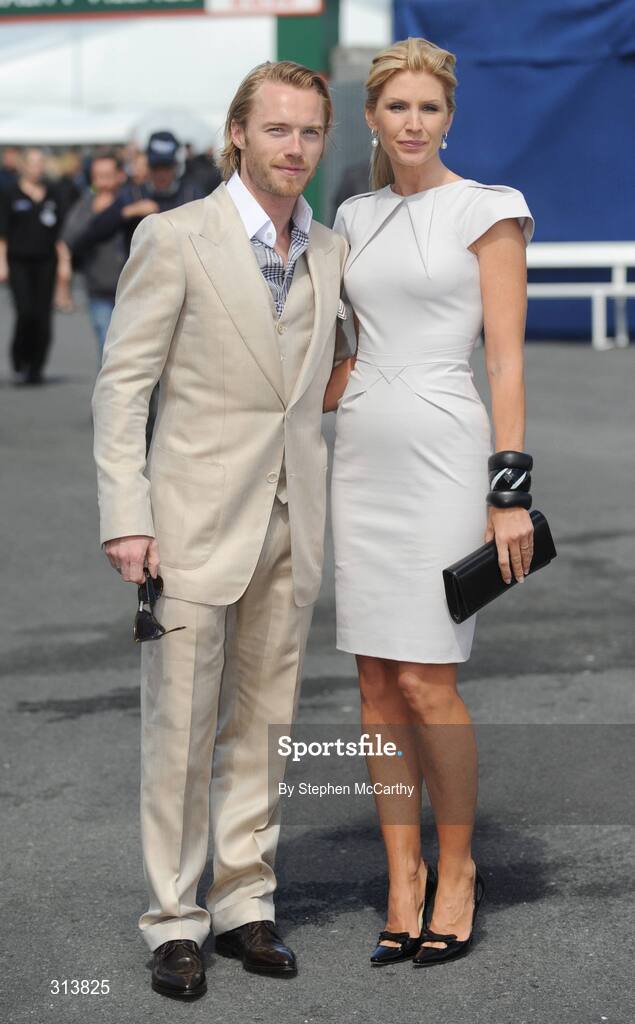 30 July 2008; Singer Ronan Keating with his wife Yvonne during the third day of the Galway Racing Festival. Galway Racing Festival - Wednesday, Ballybrit, Galway. Picture credit: Stephen McCarthy / SPORTSFILE