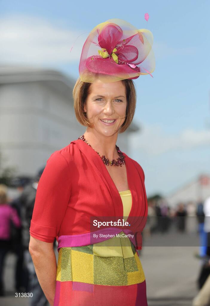 30 July 2008; Mary Carthy, from Kells, Co. Meath, during the third day of the Galway Racing Festival. Galway Racing Festival - Wednesday, Ballybrit, Galway. Picture credit: Stephen McCarthy / SPORTSFILE