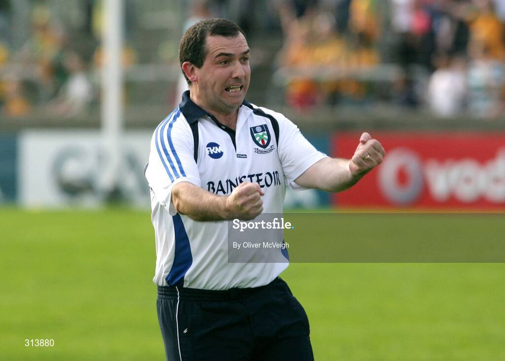 24 July 2008; Monaghan manager Seamus McEnaney. GAA Football All-Ireland Senior Championship Qualifier - Rd 2, Donegal v Monaghan, Ballybofey, Co. Donegal. Picture credit: Oliver McVeigh / SPORTSFILE
