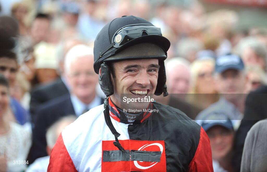 30 July 2008; A delighted Ruby Walsh after winning the William Hill Galway Plate on Oslot. Galway Racing Festival, Ballybrit, Galway. Picture credit: Stephen McCarthy / SPORTSFILE