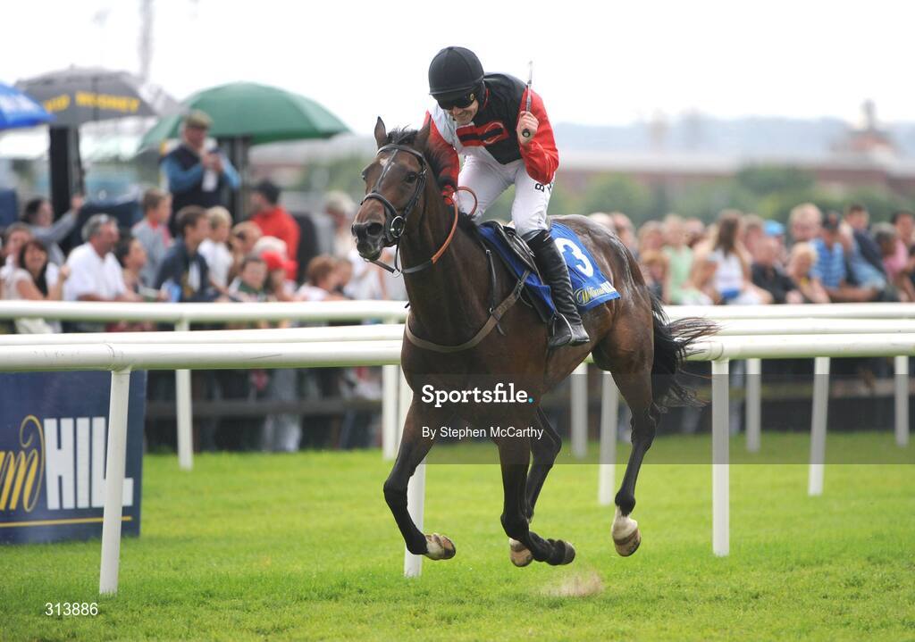 30 July 2008; Jockey Ruby Walsh celebrates on his way to winning the William Hill Galway Plate on Oslot. Galway Racing Festival, Ballybrit, Galway. Picture credit: Stephen McCarthy / SPORTSFILE