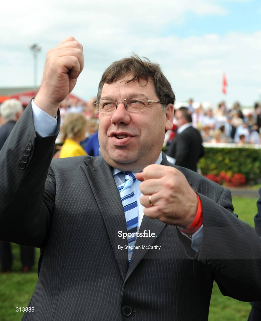30 July 2008; An Taoiseach Brian Cowen T.D., during the third day of the Galway Racing Festival. Galway Racing Festival, Ballybrit, Galway. Picture credit: Stephen McCarthy / SPORTSFILE