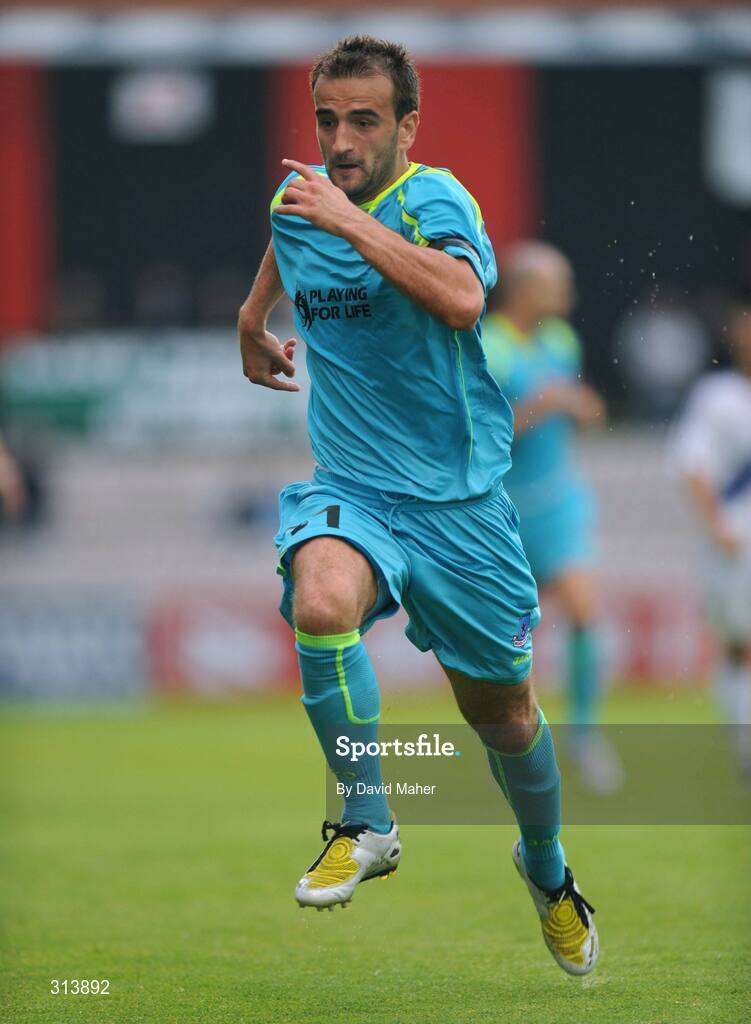 29 July 2008; Fahrudin Kuduzovic, Drogheda United. Drogheda United v Dynamo Kyiv - UEFA Champions League 2nd Qualifying Round, Dalymount Park, Dublin. Picture credit: David Maher / SPORTSFILE