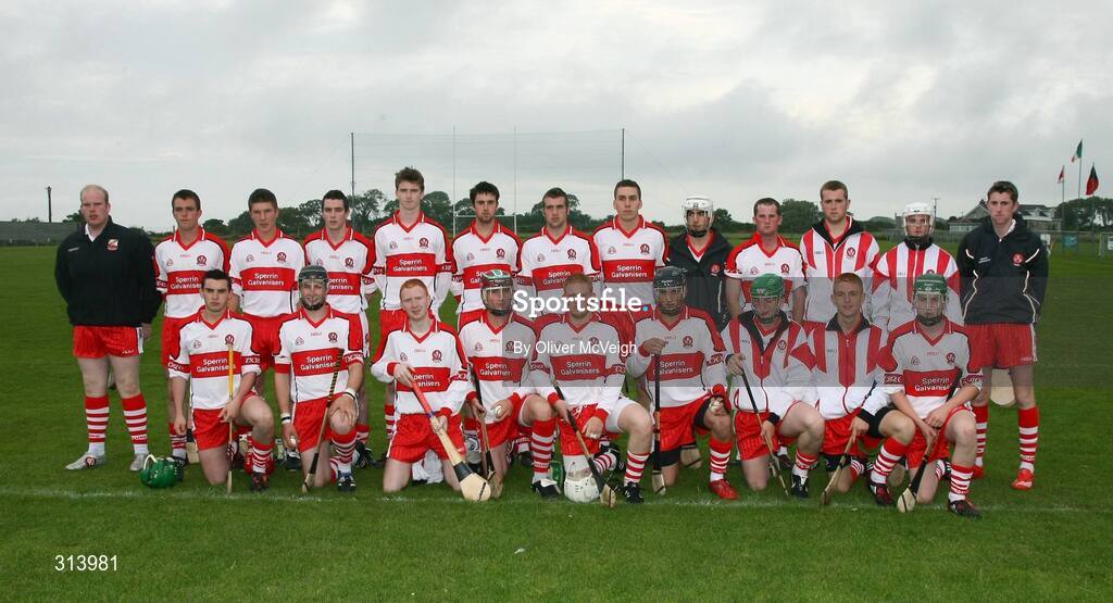 30 July 2008; The Derry squad. Bord Gais Ulster U21 Hurling Championship, Down v Derry, Ballycran, Co. Down. Picture credit: Oliver McVeigh / SPORTSFILE
