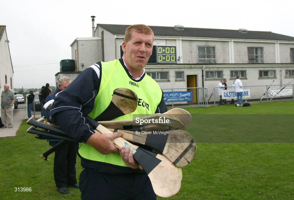 30 July 2008; The Derry manager Brian McGilligan before the game. Bord Gais Ulster U21 Hurling Championship, Down v Derry, Ballycran, Co. Down. Picture credit: Oliver McVeigh / SPORTSFILE