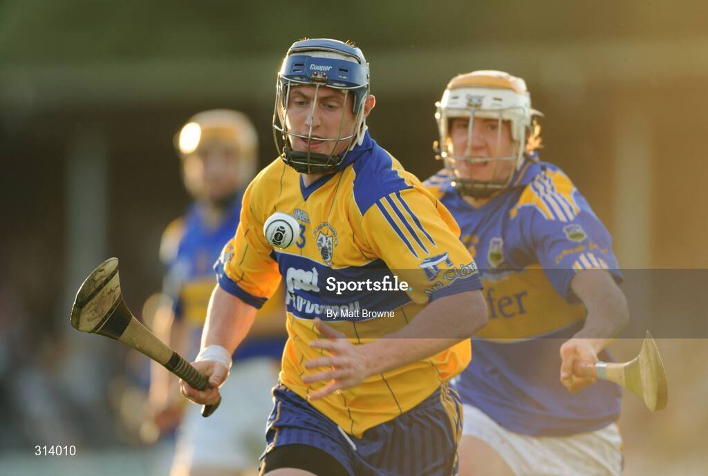 30 July 2008; Conor Cooney, Clare, in action against Patrick Maher, Tipperary. Bord Gais Munster GAA Hurling U21 Championship Final, Clare v Tipperary, Cusack Park, Ennis, Co. Clare. Picture credit: Matt Browne / SPORTSFILE