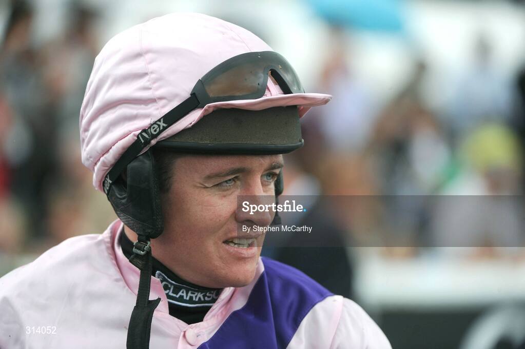 31 July 2008; Jockey Barry Geraghty after winning the Guinness Beginners Chase on Tasman. Galway Racing Festival, Ballybrit, Co. Galway. Picture credit: Stephen McCarthy / SPORTSFILE