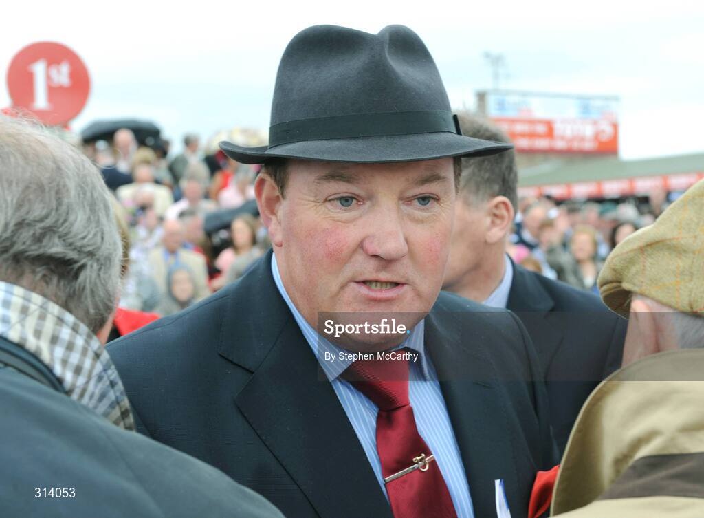 31 July 2008; Trainer Liam McAteer after he sent out Tasman to win the Guinness Beginners Chase. Galway Racing Festival, Ballybrit, Co. Galway. Picture credit: Stephen McCarthy / SPORTSFILE