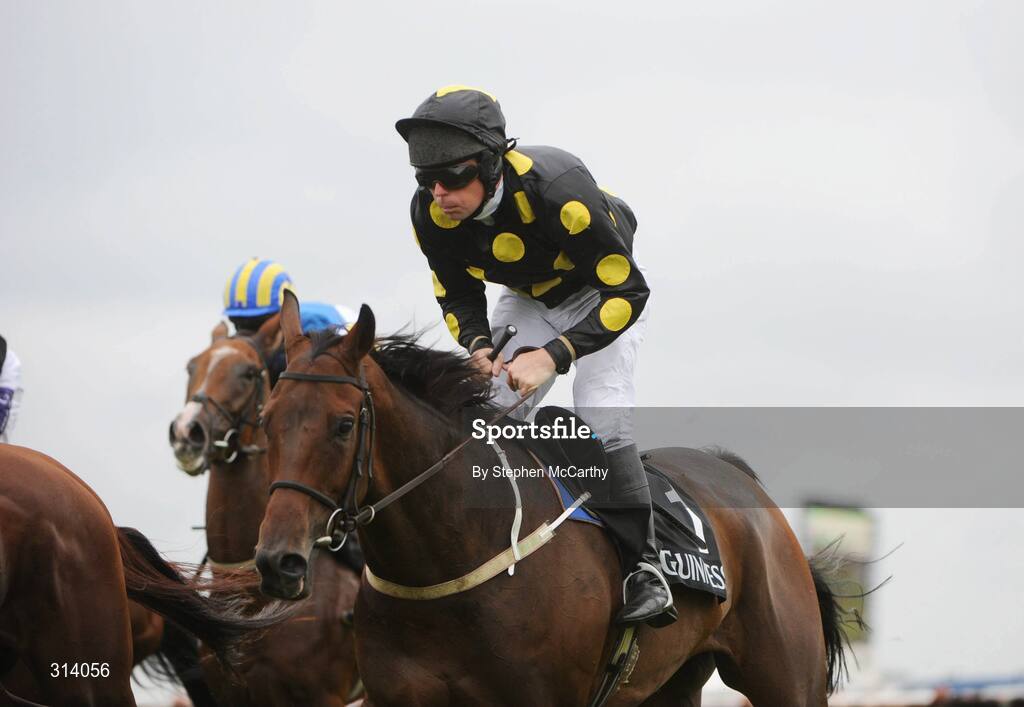 31 July 2008; Skip Two, with Barry Cash up, on their way to winning the Guinness Novice Chase. Galway Racing Festival - Thursday, Ballybrit, Co. Galway. Picture credit: Stephen McCarthy / SPORTSFILE