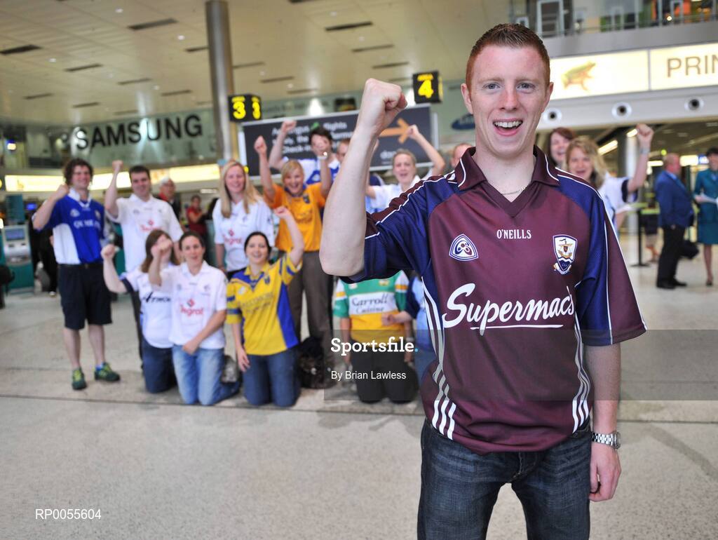 25 July 2008; Gearoid Mitchell, from Ballinasloe, Galway, at Dublin Airport before travelling to New York to take part in the New York City Half Marathon. Team NY32, which is made up of representatives from counties all over Ireland are on their way to the New York City Half Marathon to help raise funds for Special Olympics Ireland to recruit more athletes into the programme around the country. Dublin Airport, Dublin. Picture credit: Brian Lawless / SPORTSFILE