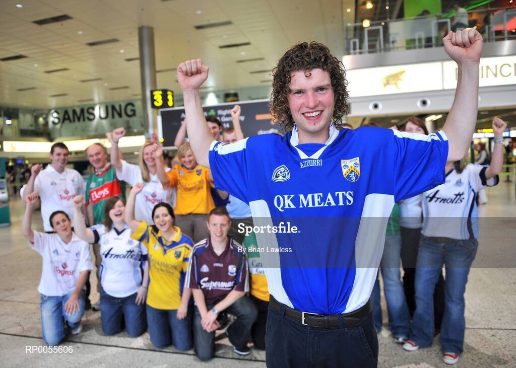 25 July 2008; Francis Cosgrave, from Ballylinan, Laois, at Dublin Airport before travelling to New York to take part in the New York City Half Marathon. Team NY32, which is made up of representatives from counties all over Ireland are on their way to the New York City Half Marathon to help raise funds for Special Olympics Ireland to recruit more athletes into the programme around the country. Dublin Airport, Dublin. Picture credit: Brian Lawless / SPORTSFILE