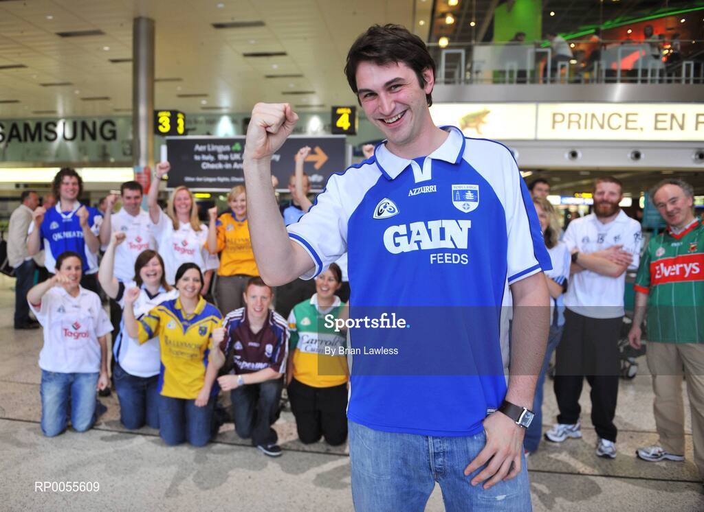25 July 2008; Phil Cusack, from Dunmore East, Waterford, at Dublin Airport before travelling to New York to take part in the New York City Half Marathon. Team NY32, which is made up of representatives from counties all over Ireland are on their way to the New York City Half Marathon to help raise funds for Special Olympics Ireland to recruit more athletes into the programme around the country. Dublin Airport, Dublin. Picture credit: Brian Lawless / SPORTSFILE