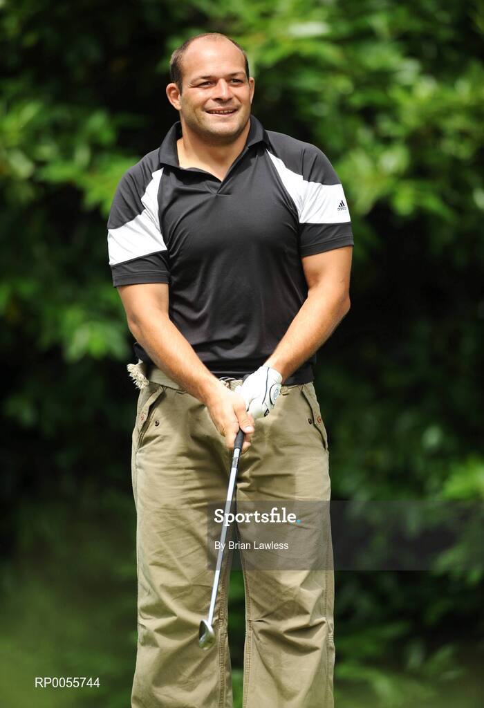 29 July 2008; Rory Best watches his tee shot from the 1st tee box during the BT IRUPA Rugby Players Golf Classic. Elm Park Golf Club, Dublin. Picture credit: Brian Lawless / SPORTSFILE